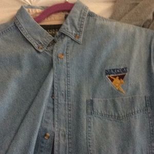 Newport, RI men’s international polo denim shirt